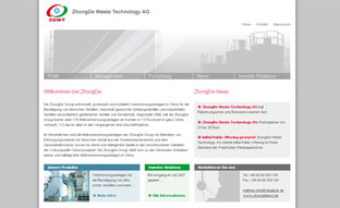 Gestaltung und Programmierung: ZhongDe Waste Technology AG